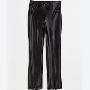 H&M BLACK SATIN PANTS